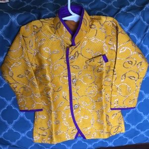 Boys Royal Yellow Kurta